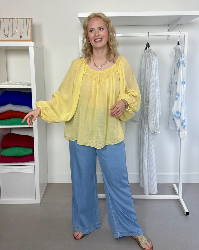 Yellow Flowy Blouse