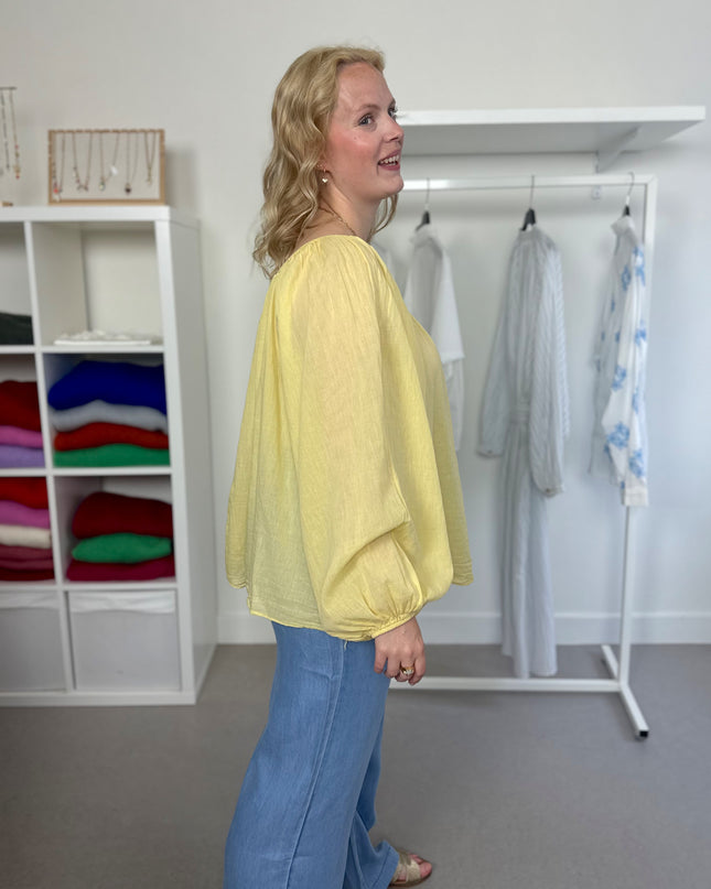 Yellow Flowy Blouse