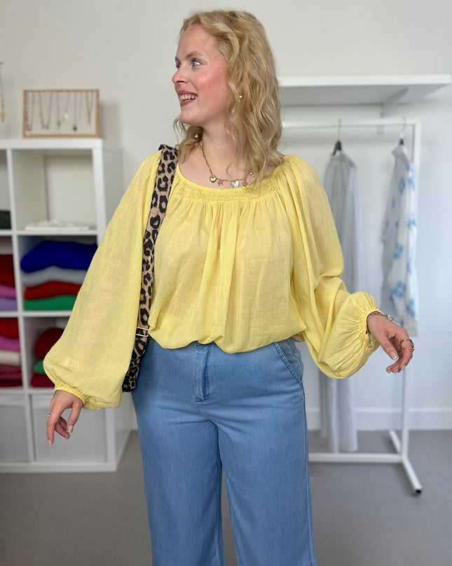 Yellow Flowy Blouse