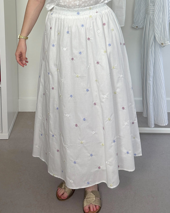 Pastel Flowers Skirt Cotton