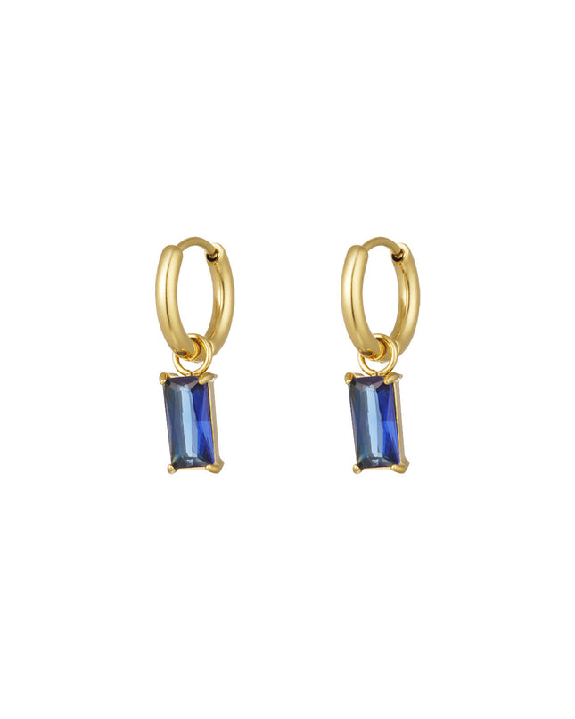 Oorbellen Squared Blue