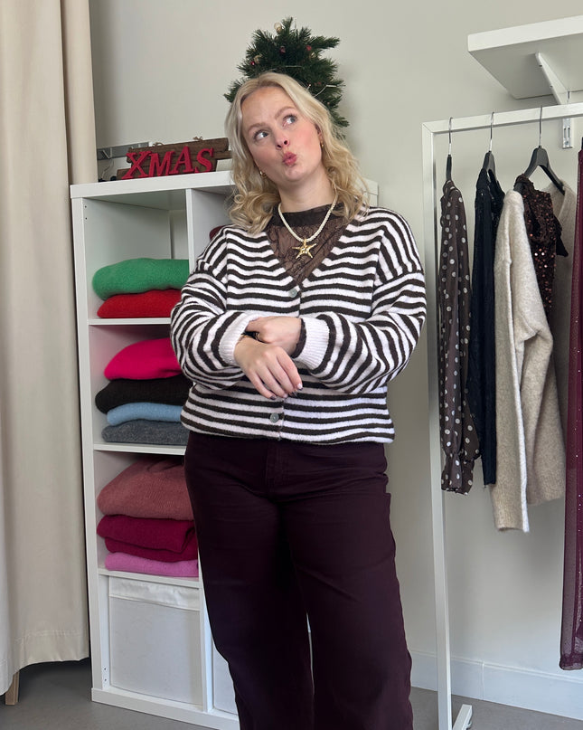 Lace Longsleeve Top Brown