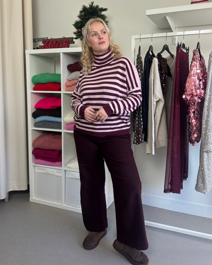 Coltrui Bordeaux Pink Stripes