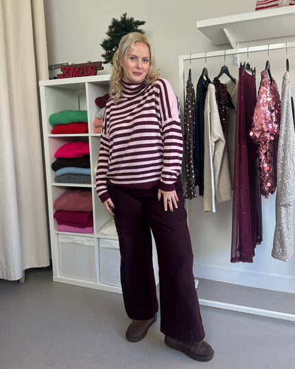 Coltrui Bordeaux Pink Stripes