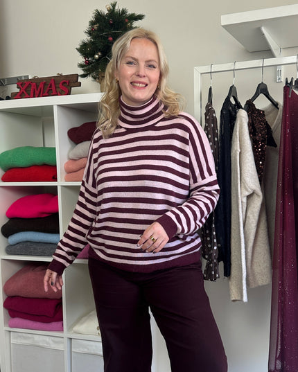 Coltrui Bordeaux Pink Stripes