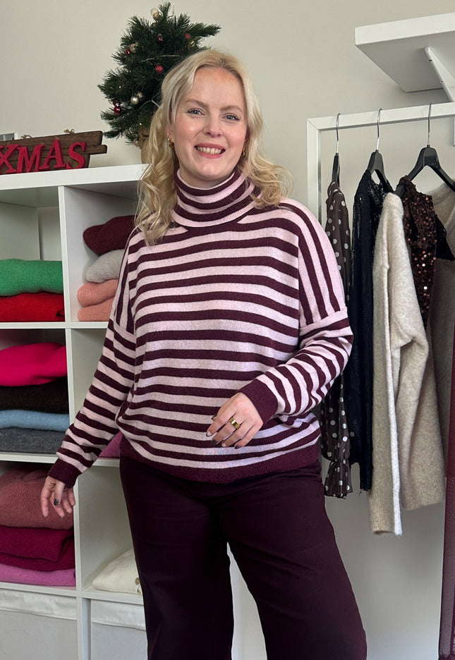 Coltrui Bordeaux Pink Stripes