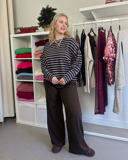 Striped Longsleeve Tee Brown Blue