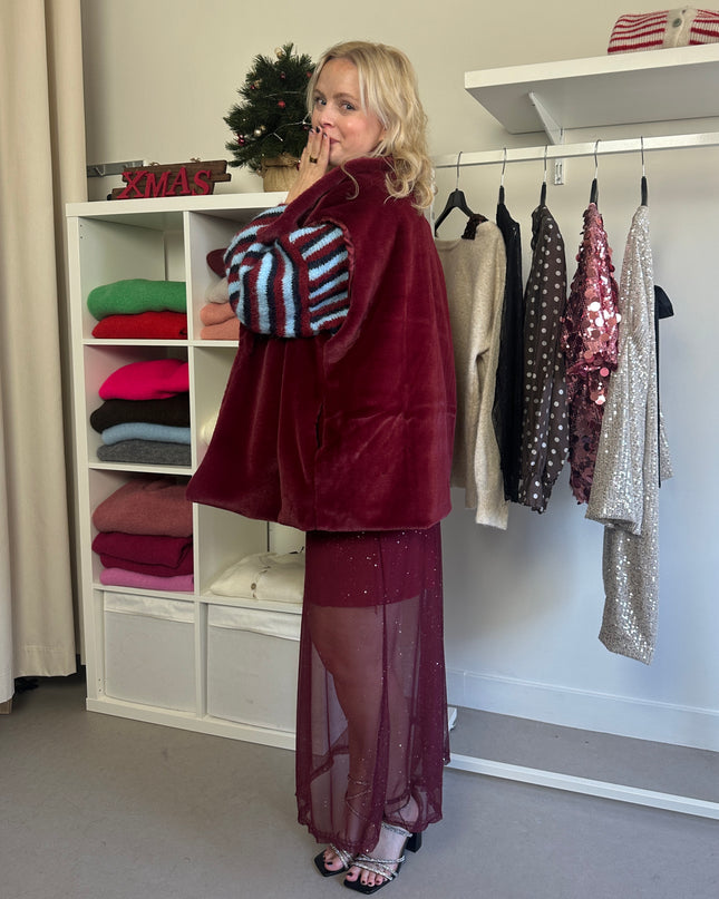 Bordeaux Sparkle Skirt