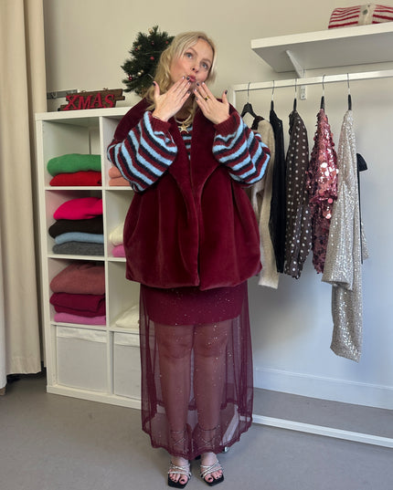 Bordeaux Sparkle Skirt