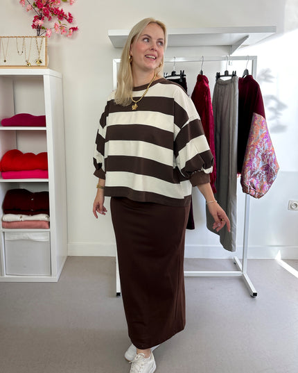 Striped Sweater Brown