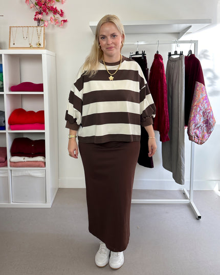 Striped Sweater Brown