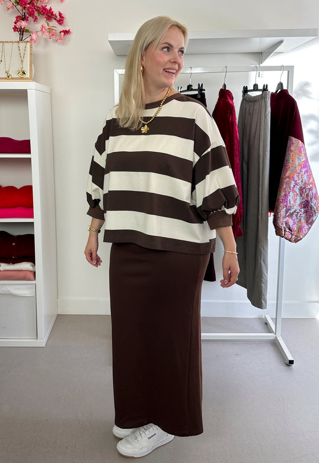 Striped Sweater Brown