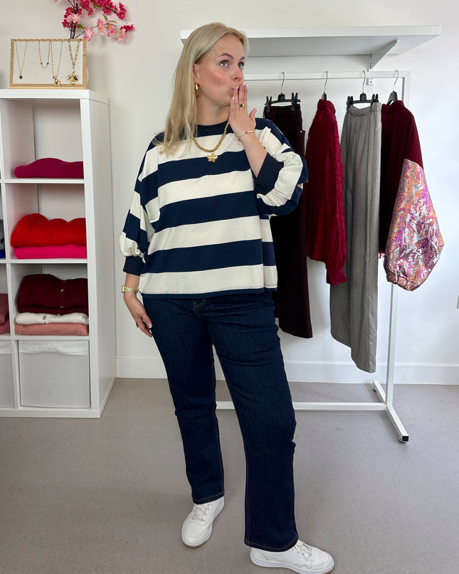 Striped Sweater Navy