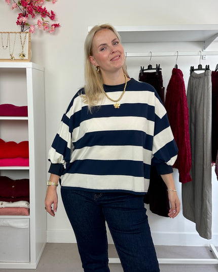 Striped Sweater Navy