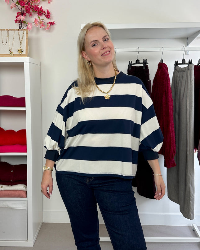 Striped Sweater Navy