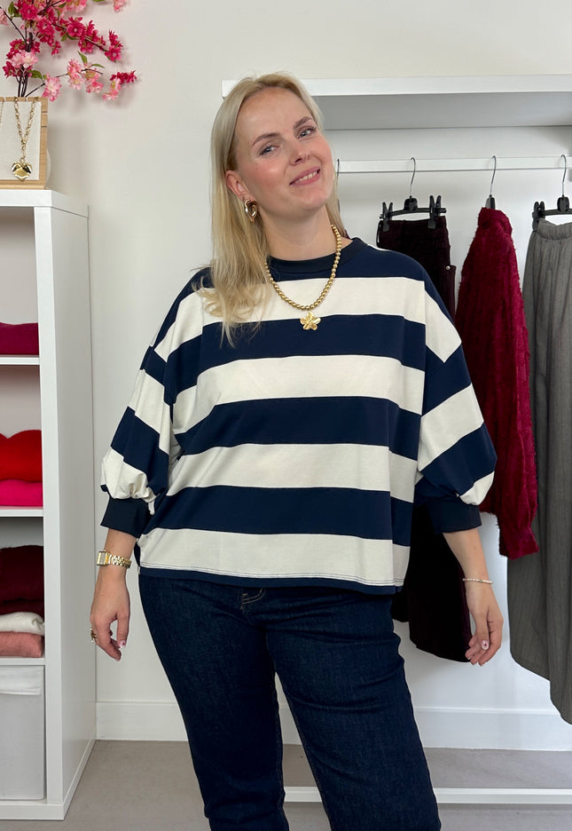 Striped Sweater Navy