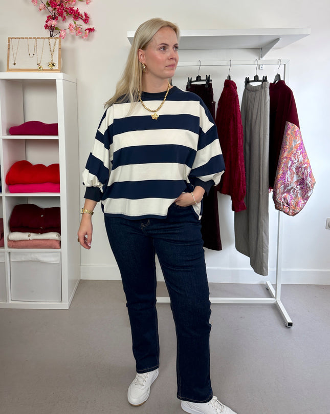 Striped Sweater Navy