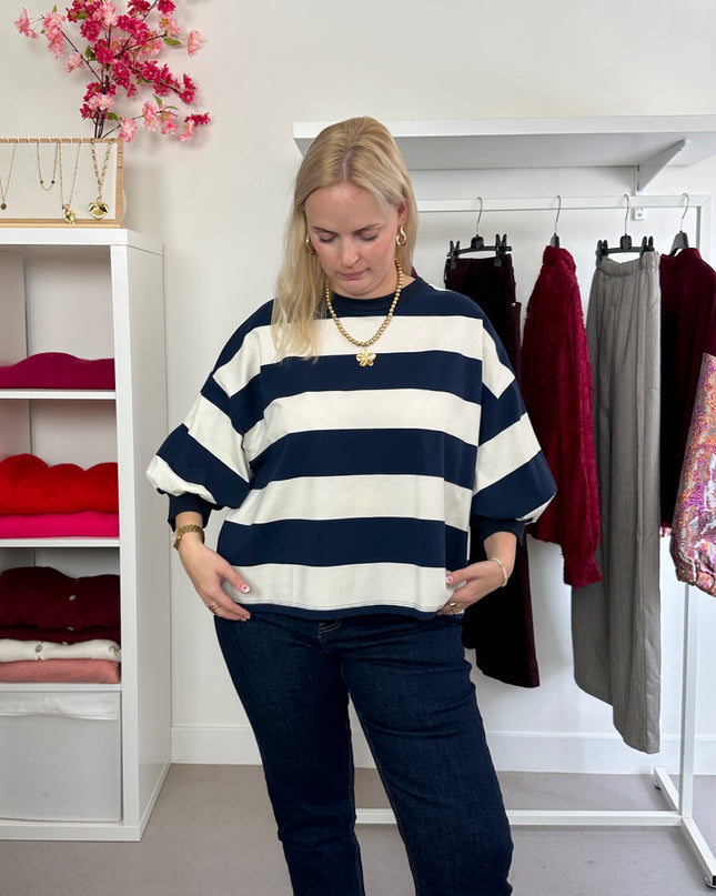 Striped Sweater Navy
