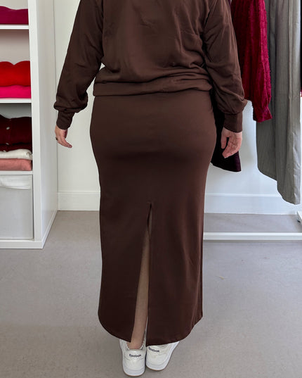Sweater Skirt Deep Brown