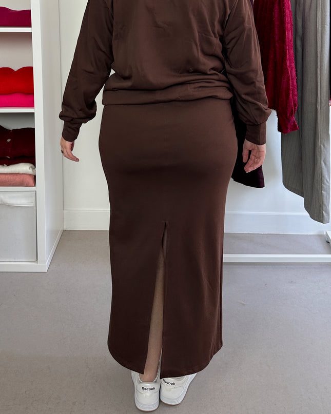 Sweater Skirt Deep Brown