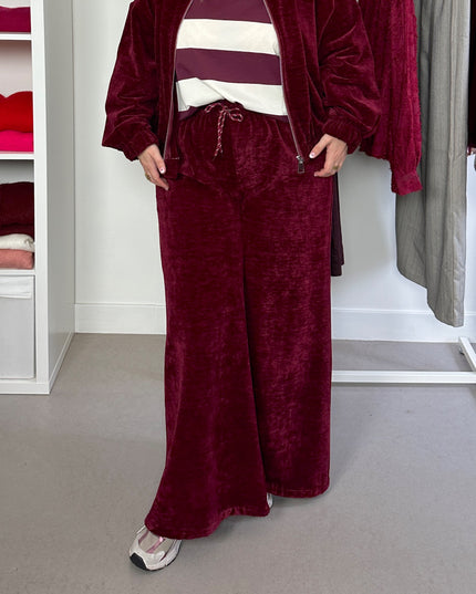 Velour Pants Bordeaux
