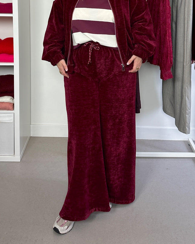 Velour Pants Bordeaux