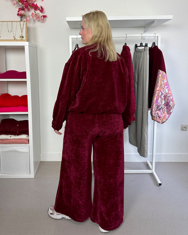 Velour Pants Bordeaux