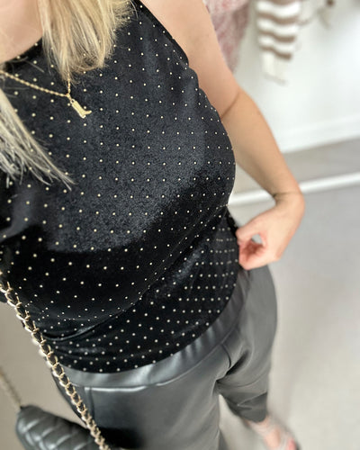 Black and Gold Top