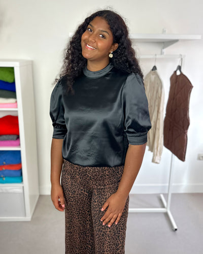 Faux Leather Top