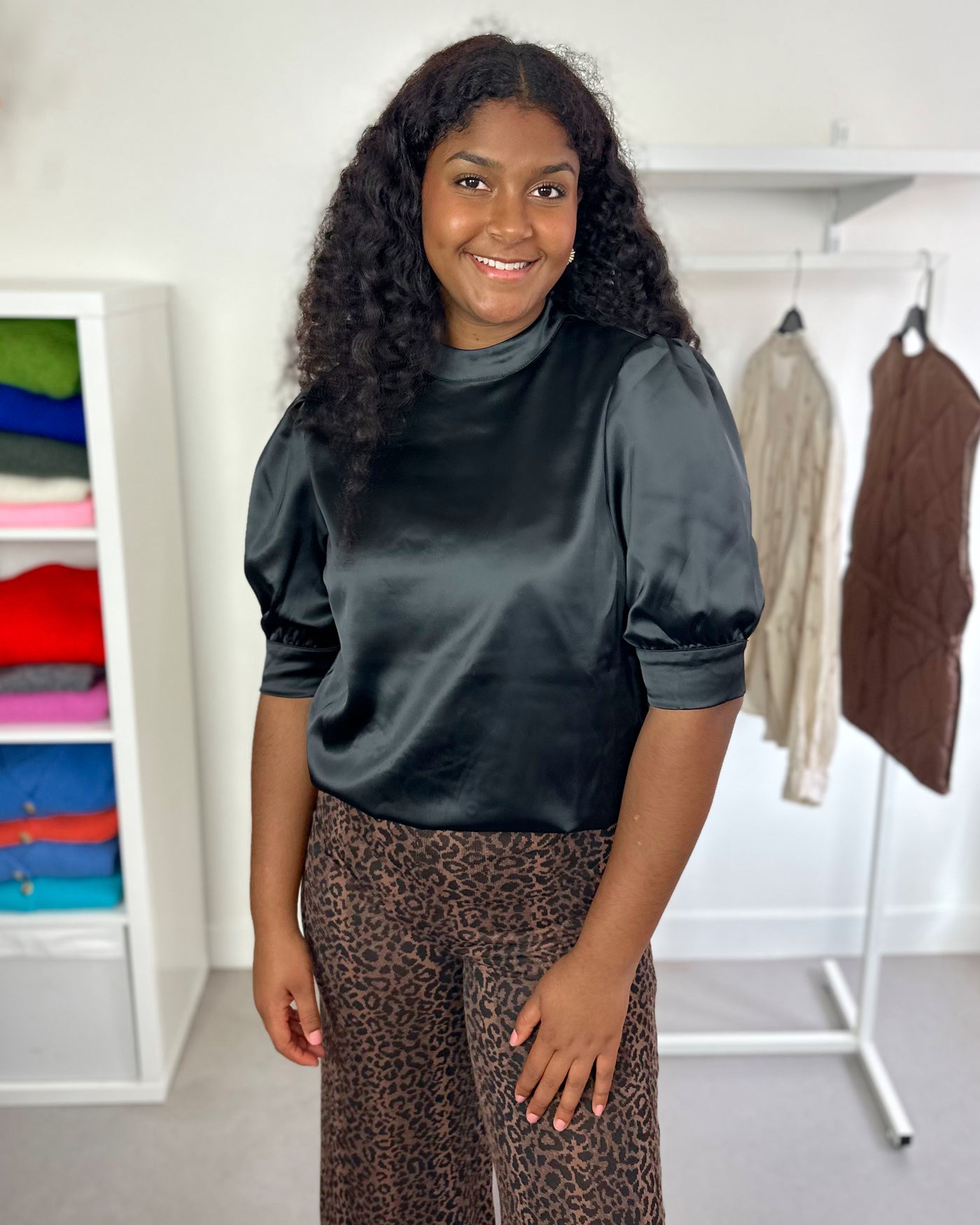 Faux Leather Top