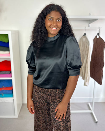 Faux Leather Top