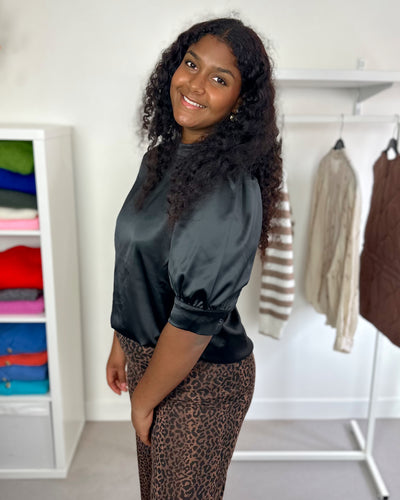 Faux Leather Top