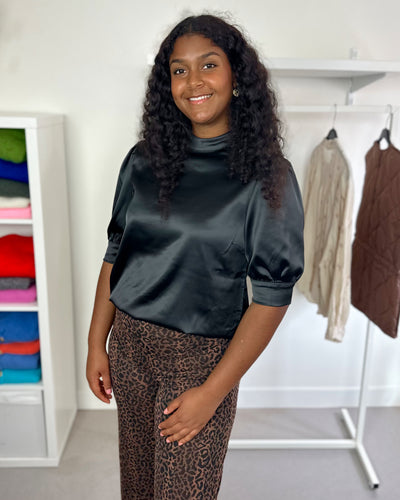 Faux Leather Top