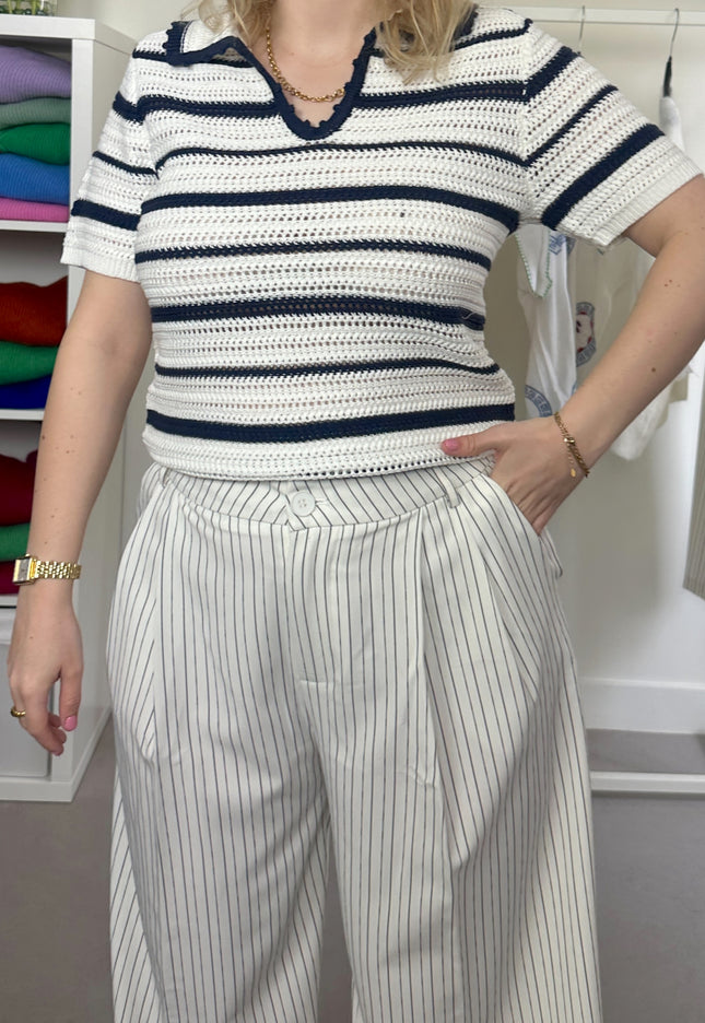 Striped Crochet Top