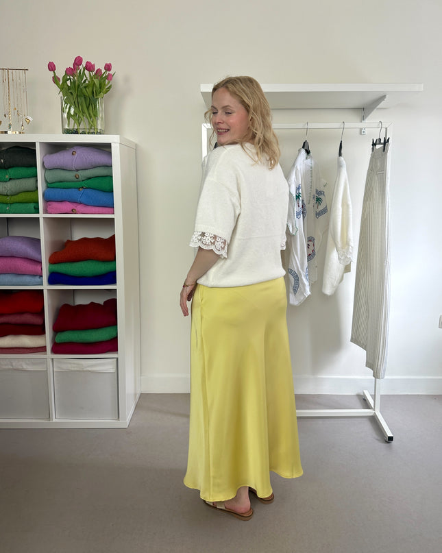 Satin Skirt Yellow