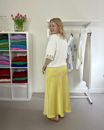 Satin Skirt Yellow