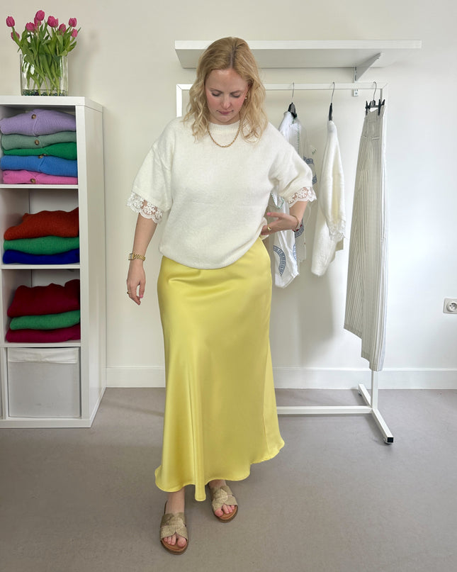 Satin Skirt Yellow