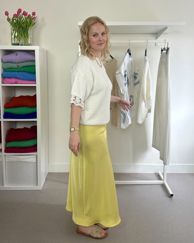 Satin Skirt Yellow