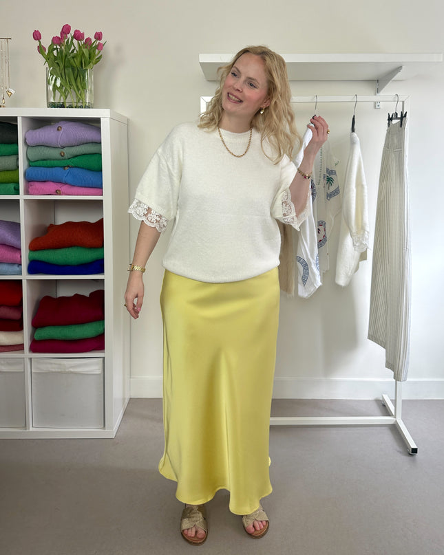 Satin Skirt Yellow