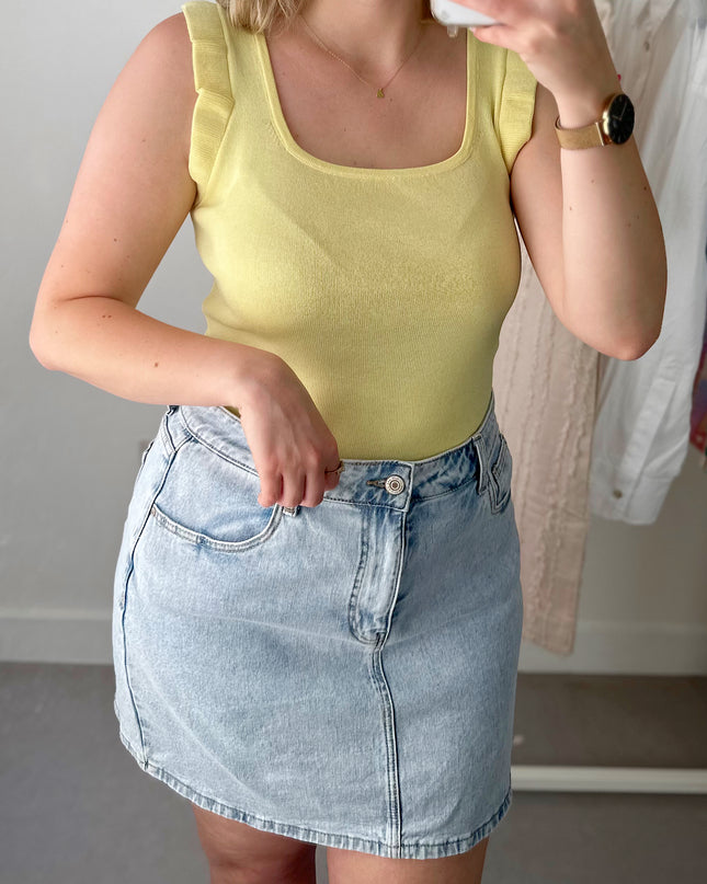 Ruffle Top Yellow