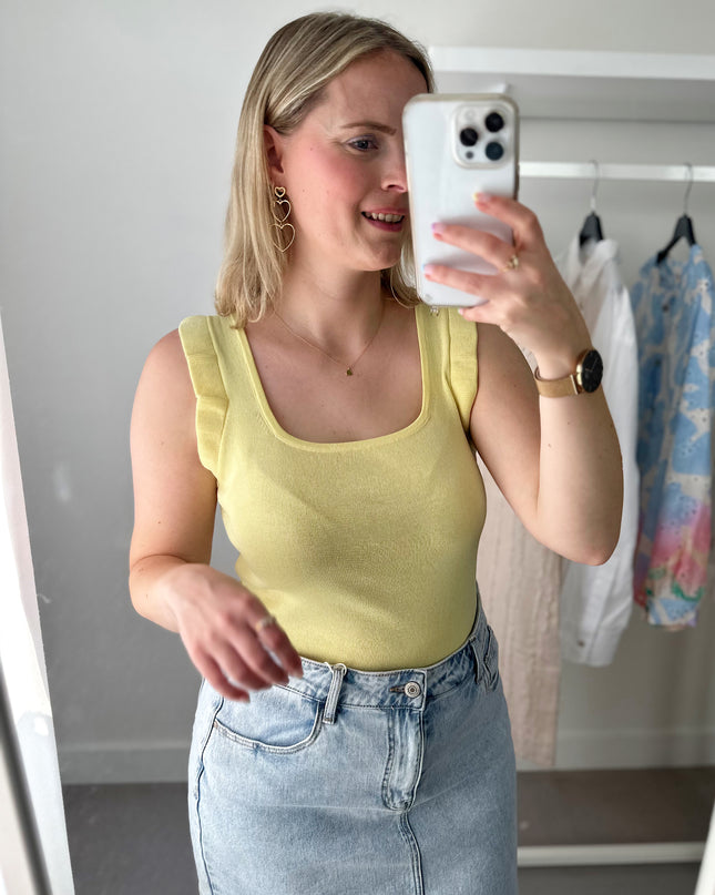 Ruffle Top Yellow