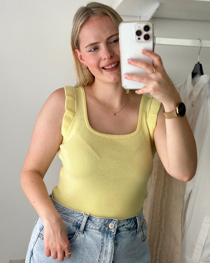 Ruffle Top Yellow