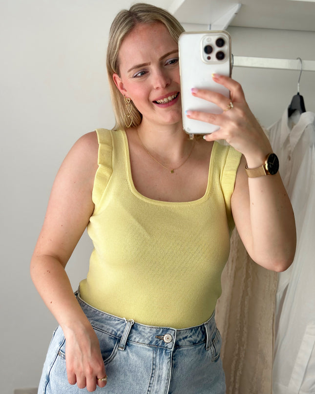 Ruffle Top Yellow
