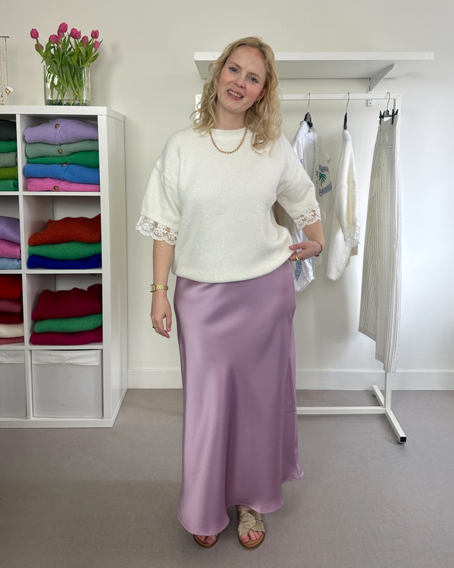 Satin Skirt Lila