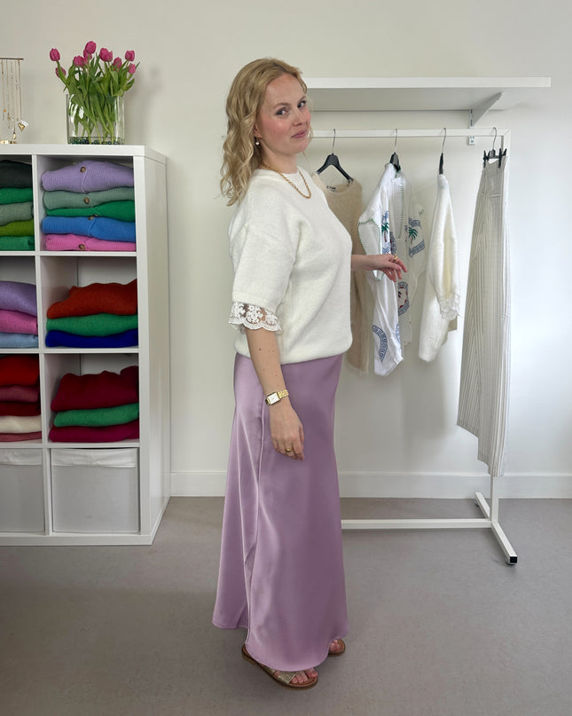 Satin Skirt Lila