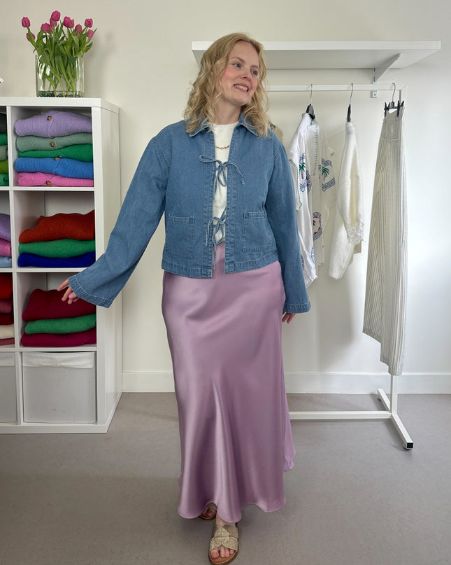 Satin Skirt Lila