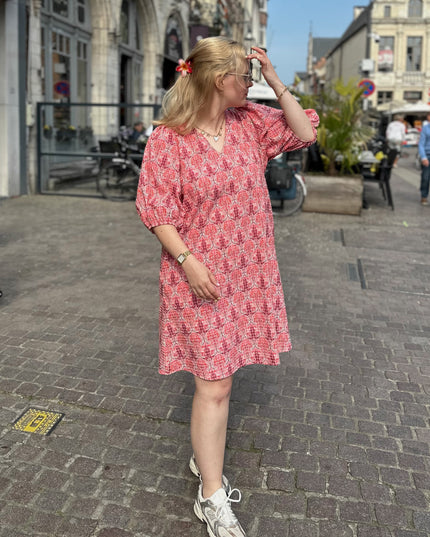 Poofy Summer Dress Red
