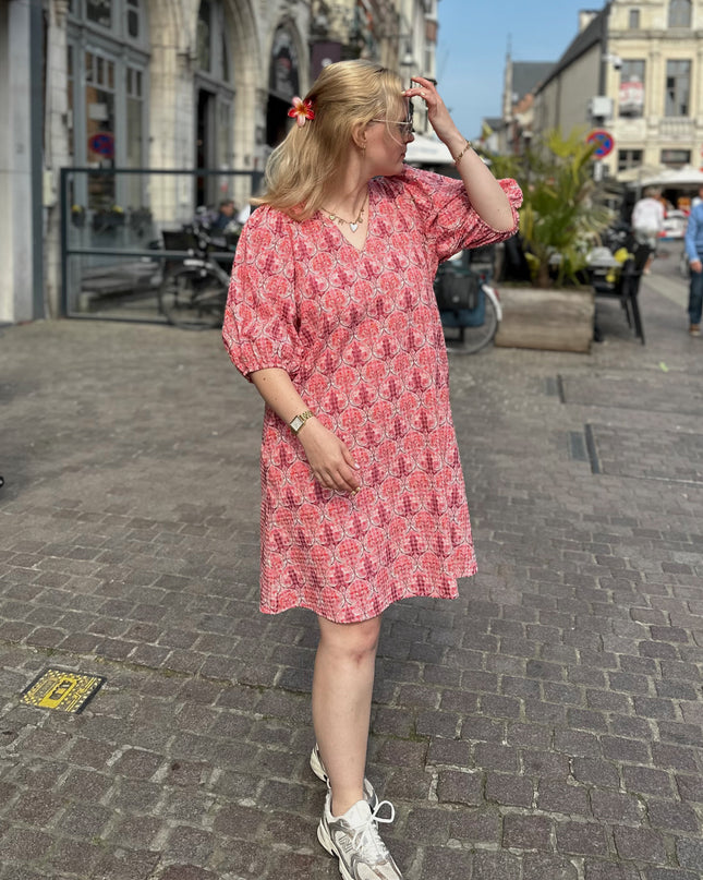 Poofy Summer Dress Red