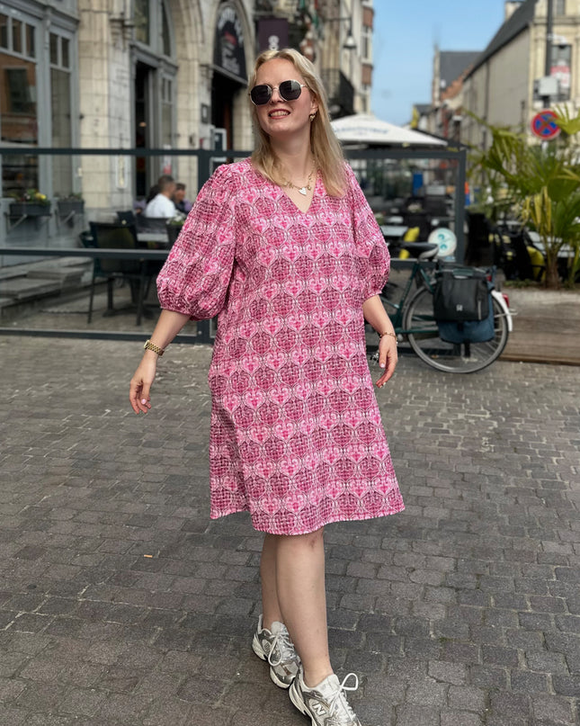 Poofy Summer Dress Pink