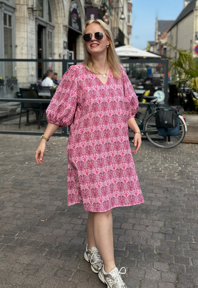 Poofy Summer Dress Pink